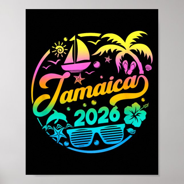 Jamaica 2026 Family Vacation Beach Matching Group  Poster (Vorne)