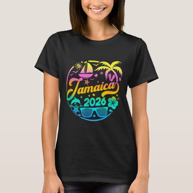 Jamaica 2026 Family Vacation Beach Matching Group  T-Shirt (Vorderseite)