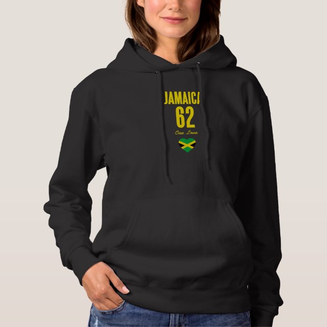 Jamaica 62 One Love Independence Jamaican Flag Car Hoodie (Vorderseite)