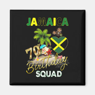 Jamaica 70. Geburtstag Crew 70 Jahre alte Mädelsre Magnet