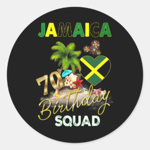 Jamaica 70. Geburtstagscrew 70-jährige Mädelsreise Runder Aufkleber