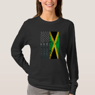 Jamaica American Grows Jamaican Roots Karibik Pr T-Shirt