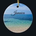Jamaica Beach Keramik Ornament<br><div class="desc">Beautiful ocean tide rolling into a beach in Jamaica on the Caribbean Sea</div>