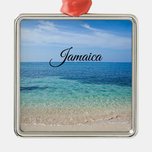 Jamaica Beach Ornament Aus Metall (Vorne)