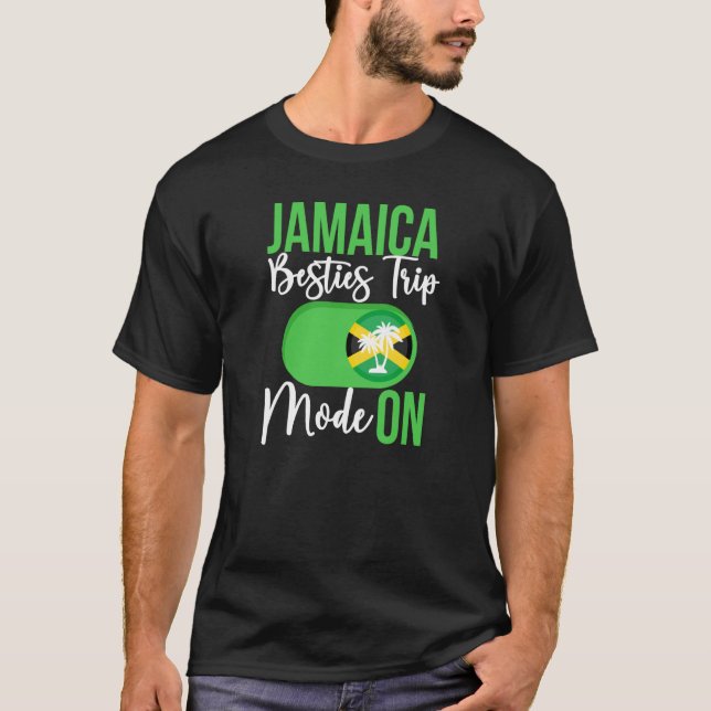 Jamaica Besties Trip Mode ON Jamaica Best Friend V T-Shirt (Vorderseite)