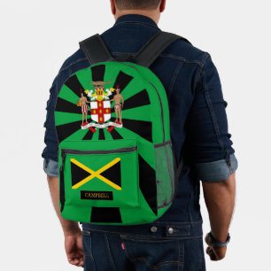 Jamaica-Beutel, jamaikanische Flaggenmode / Patrio Bedruckter Rucksack