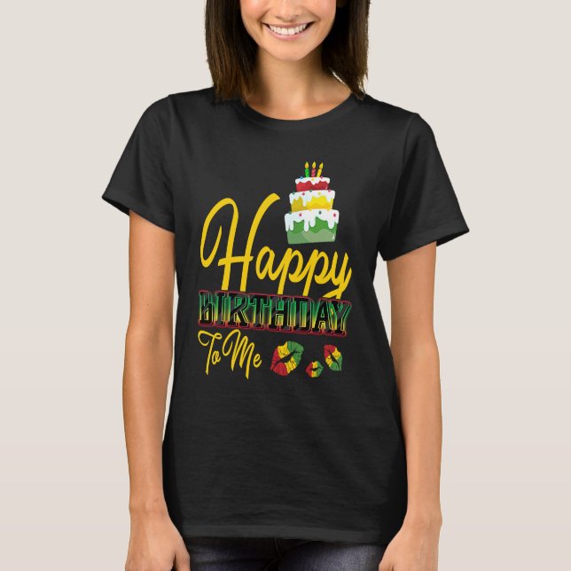Jamaica Birthday Cake Happy Birthday to Me 2 T-Shirt (Vorderseite)