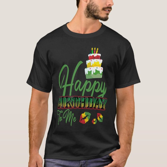 Jamaica Birthday Cake Happy Birthday to Me 3 T-Shirt (Vorderseite)
