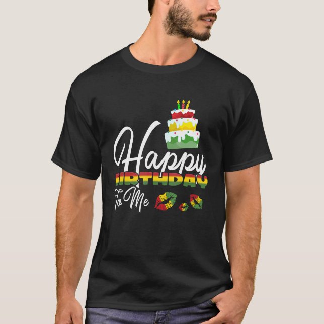 Jamaica Birthday Cake Happy Birthday to Me T-Shirt (Vorderseite)