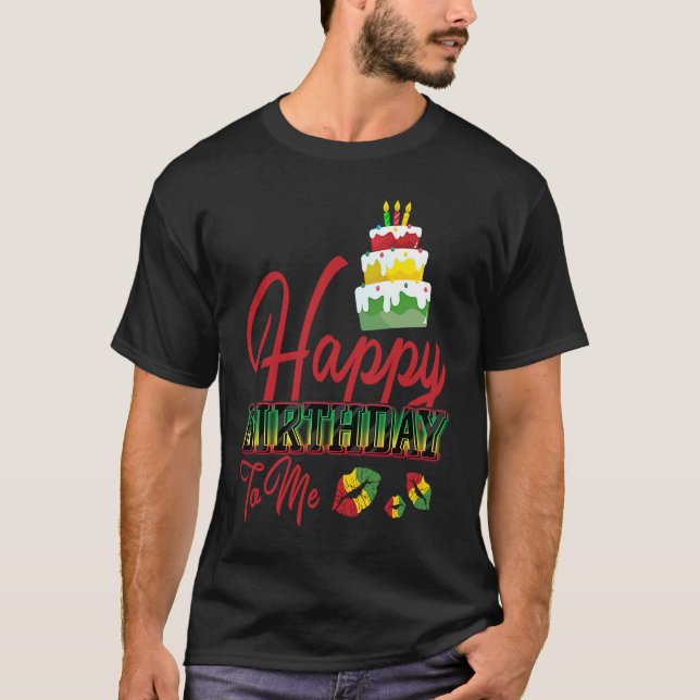 Jamaica Birthday Cake Happy Birthday to Me T-Shirt (Vorderseite)