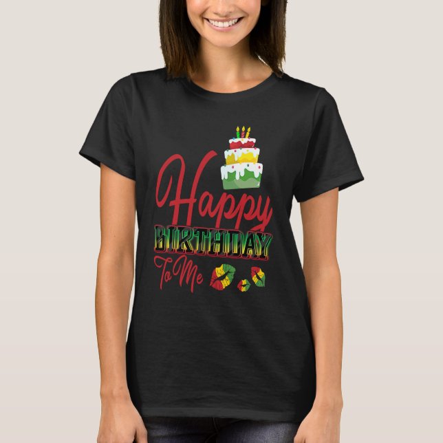 Jamaica Birthday Cake Happy Birthday to Me T-Shirt (Vorderseite)