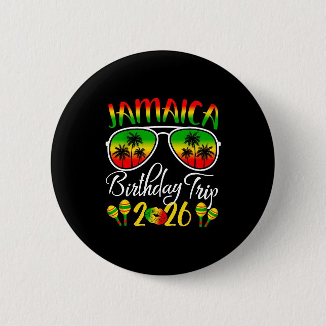 Jamaica Birthday Trip Vacation Summer 2026 Outfit  Button (Vorderseite)