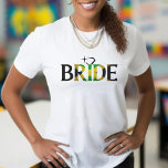 Jamaica Bride Jamaican Wedding Junggeselinnen-Absc T-Shirt<br><div class="desc">Jamaikanisches Shirt für eine Hochzeitsfeier oder einen jamaikanischen Junggeselinnen-Abschied. Großartiges Hochzeitsgeschenk.</div>