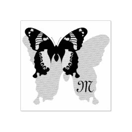 Jamaica Butterfly Shadow Monogram Gummistempel