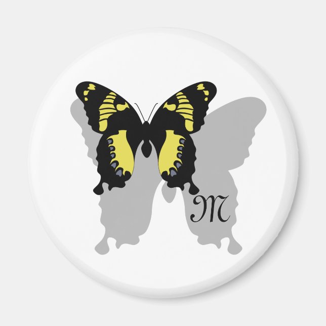 Jamaica Butterfly Shadow Monogram Magnet (Vorne)