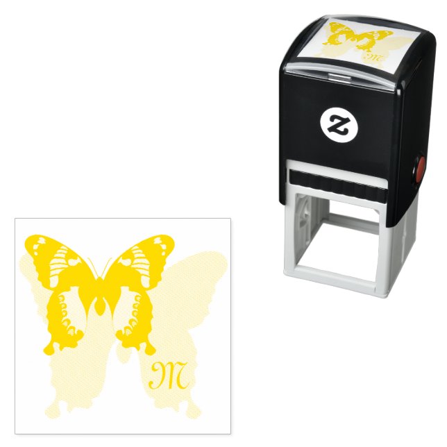 Jamaica Butterfly Shadow Monogram Permastempel (Beispiel)