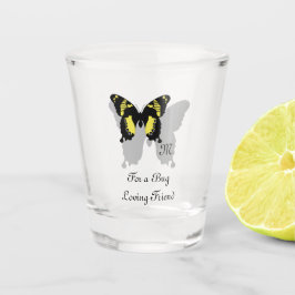 Jamaica Butterfly Shadow Monogram Schnapsglas