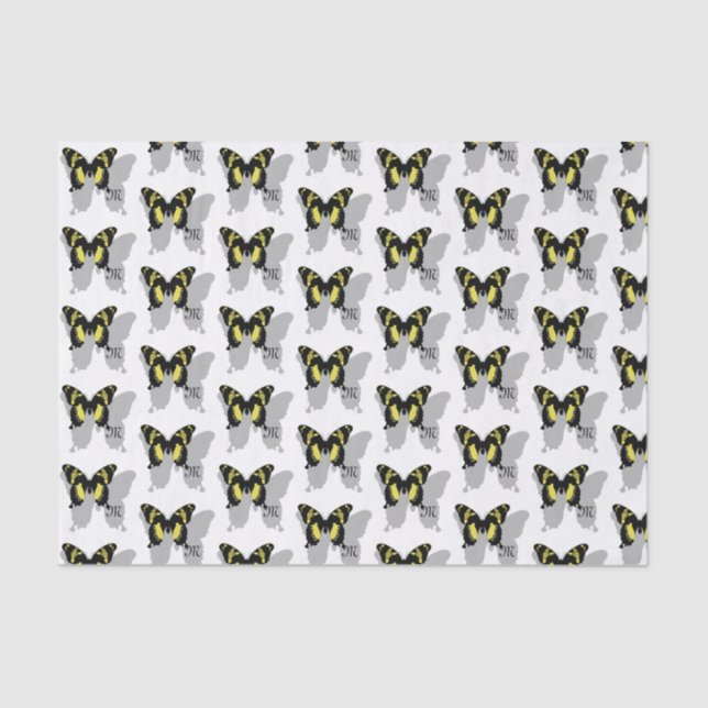Jamaica Butterfly Shadow Monogram Seidenpapier (Vorderseite)