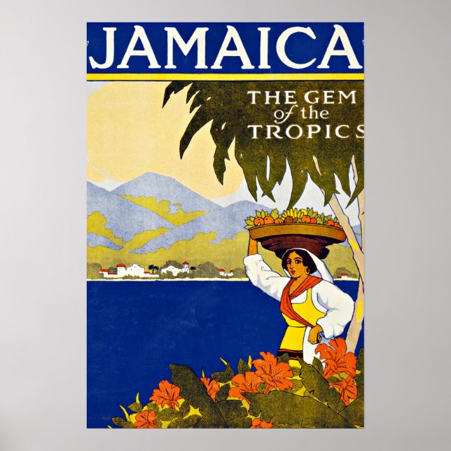 Jamaica Caribbean Sea Vintage Travel Poster (Vorne)