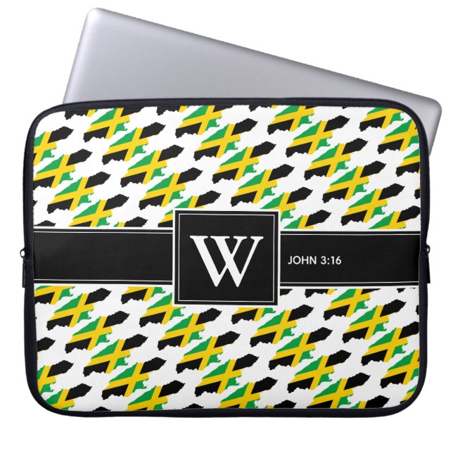 JAMAICA Christlich Scripting Monogram-Notebook Laptopschutzhülle (Vorderseite)