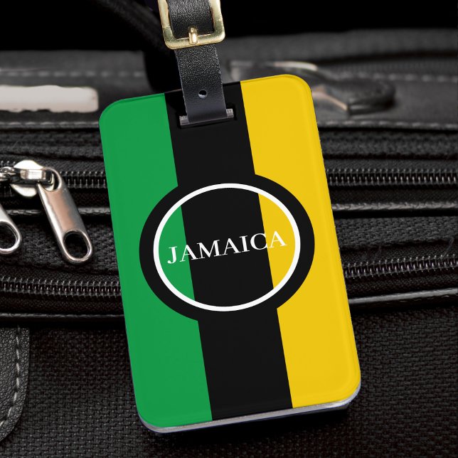 Jamaica Colors Green Black Gold Jamaika Gepäckanhänger (jamaica colors luggage tag)