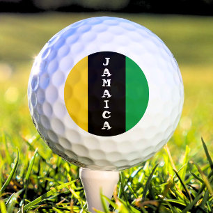 Jamaica Colors Green Gold Black Jamaican Golfball