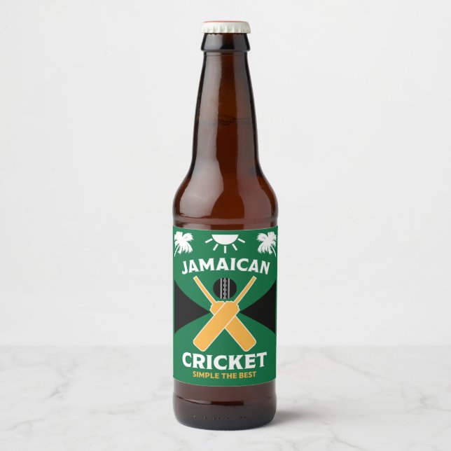 Jamaica Cricket Bierflaschenetikett (Vorderseite)