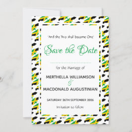 JAMAICA Custom Celebration Scripture Wedding Save The Date