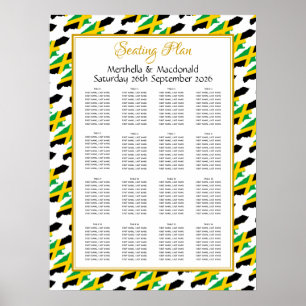 JAMAICA Custom Wedding Empfang 160 Sitzplan Poster