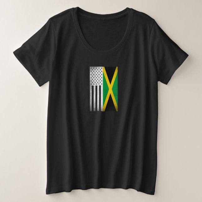 Jamaica Design für stolze Amerikaner aus Jamaika Große Größe T-Shirt (Design vorne)