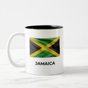Jamaica Einfache Flagge Täglicher Stolz Zweifarbige Tasse