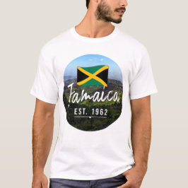 "Jamaica Est. 1962" Blue Mountains With Flag T-Shirt