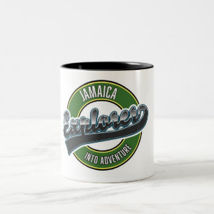 Jamaica Explorer in das Adventure-Logo Zweifarbige Tasse