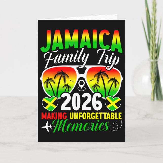 Jamaica Familienurlaub 2026 Erinnerungen schaffen  Karte (Vorderseite)