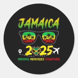 Jamaica Family Wiedersehen 2025 Erinnerungen Vacat Runder Aufkleber
