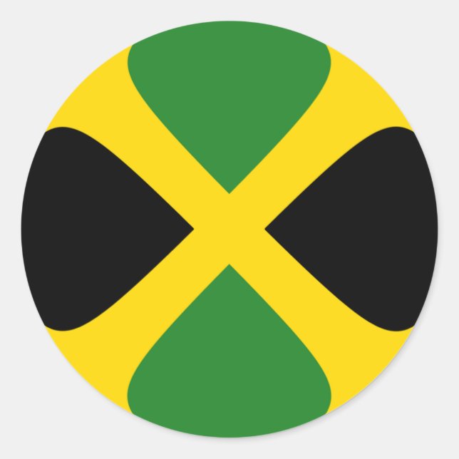 Jamaica Fisheye Flag Sticker (Vorderseite)