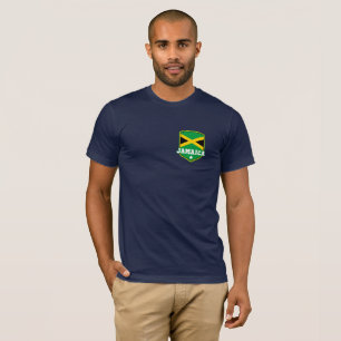 Jamaica Flag Abzeichen Kastenpocket T-Shirt