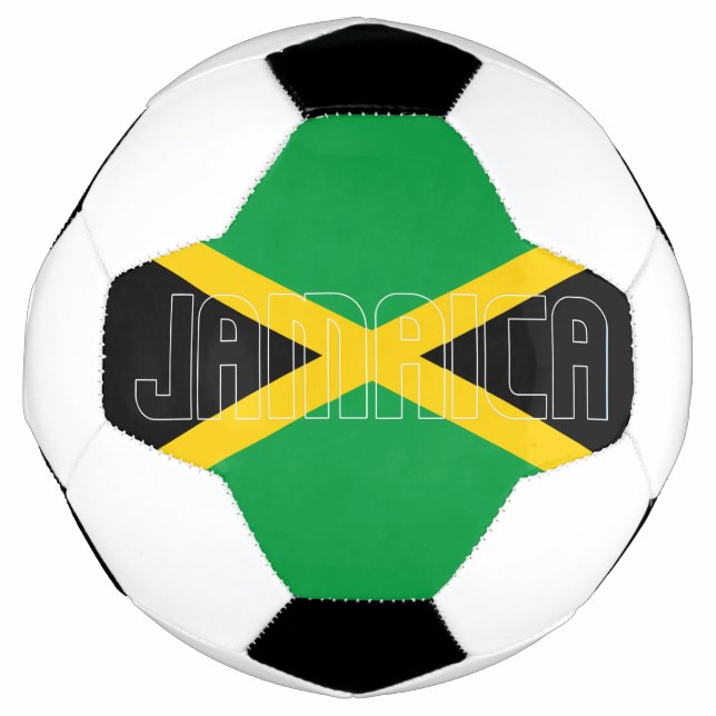 Jamaica Flag Black Green Yellow Patriotic  Fußball (Vorderseite)