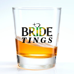 Jamaica Flag Bride Wedding Bachelorette Jamaica Schnapsglas