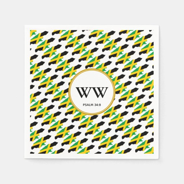 JAMAICA Flag Celebration Birthday Heritage Party Serviette (Vorderseite)