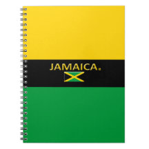 Jamaica Flag Colors Modernes Notebook