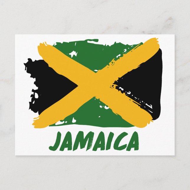 Jamaica flag design postkarte (Vorderseite)