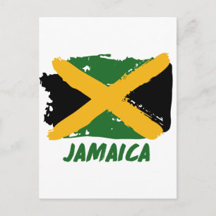 Jamaica flag design postkarte