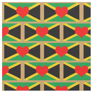Jamaica Flag Fabric & Heart, trendige Mode/Reggae Stoff