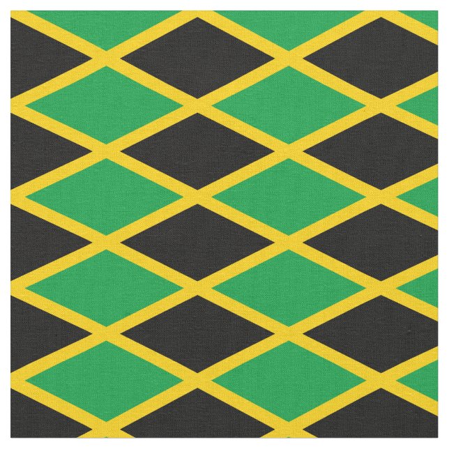 Jamaica Flag Fabric & trendy fashion /reggae Stoff (Nahaufnahme)
