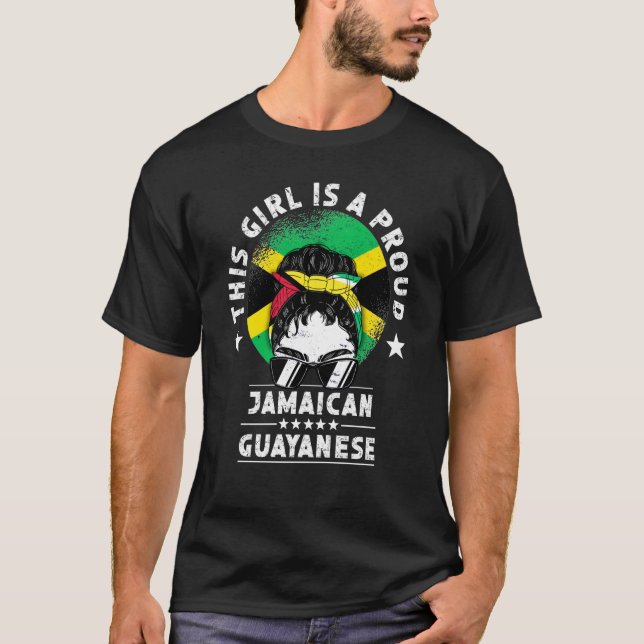 Jamaica Flag Guyana Grown Women Girl Citizen Pride T-Shirt (Vorderseite)
