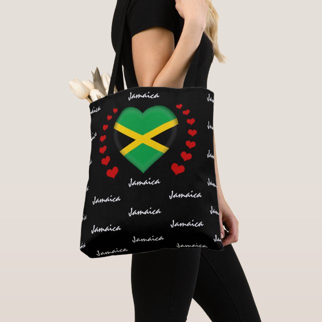 Jamaica Flag & Heart, Jamaikanische Flaggenmode /s (Von Nahem)