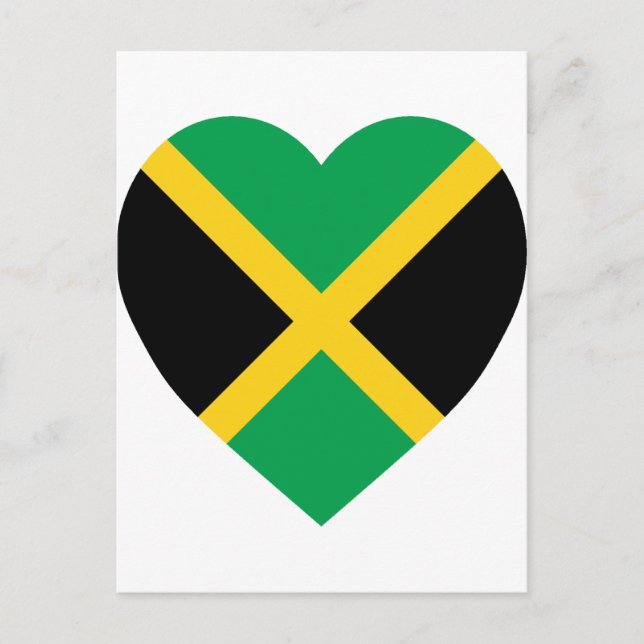 Jamaica Flag Herz Postkarte (Vorderseite)