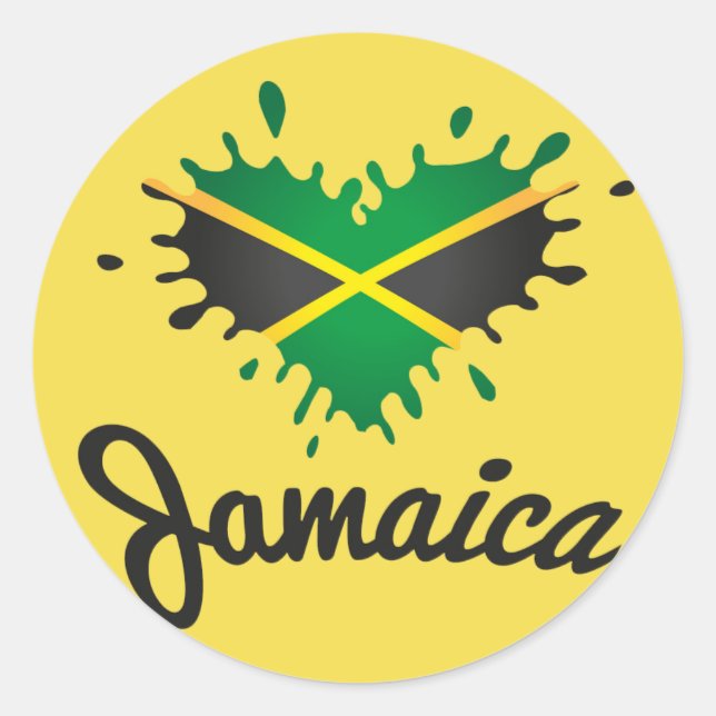 Jamaica Flag Island - Proud Jamaicans - Sticker (Vorderseite)