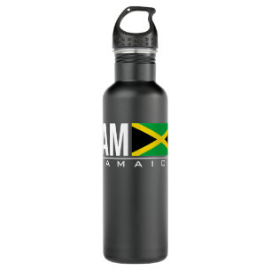 JAMAICA FLAG JAMAIKANISCHE SPORTARTEN SPIELE ATHLE EDELSTAHLFLASCHE